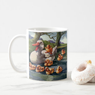 Mug Animaux Sauvages Vintage Oiseaux, Famille de Canar