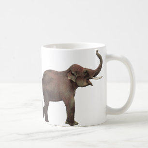 Mug Animaux sauvages vintages, Eléphants asiatiques de