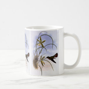 Mug Animaux Vintage, Fleurs d'orchidée colibri oiseau