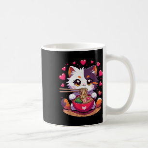 Mug Anime Chat Manger Des Nouilles De Ramen Avec Le Co
