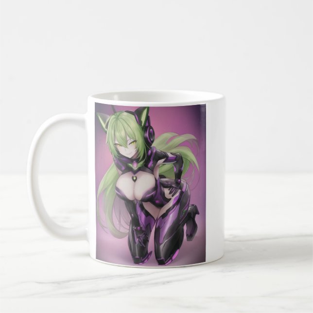 Mug Anime chaude Android Catgirl (Gauche)