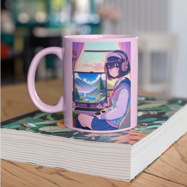 Mug Anime fille de jeu (Créateur téléchargé)