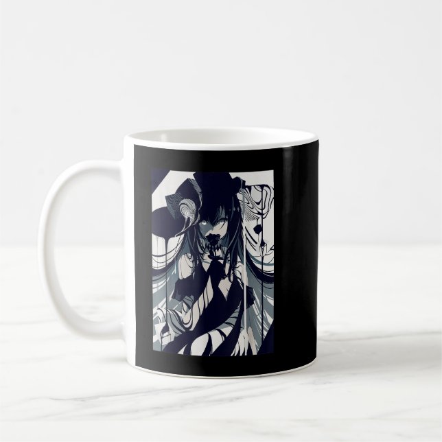 Mug Anime Girl Gothique Esthétique Waifu Grunge Horreu (Gauche)