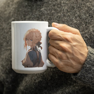 Mug Anime girl se demandant Tu penses à elle