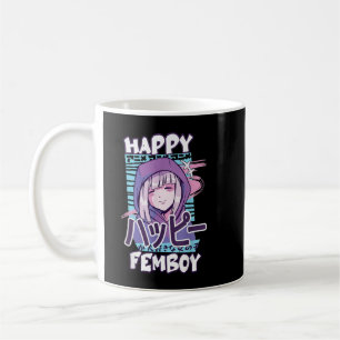 Mug Anime Happy Femboy avec Happy en japonais - mignon