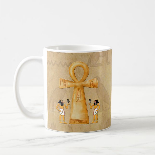 Mug Ankh Key Of Life On Hieroglyph (Gauche)