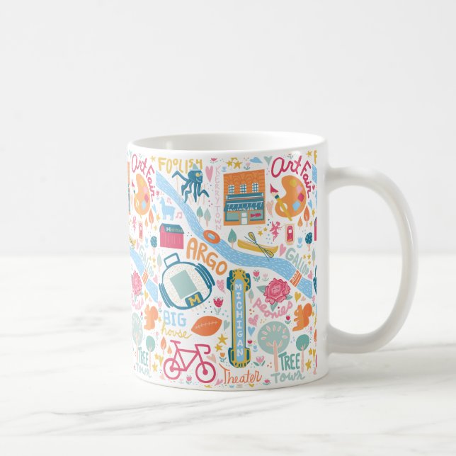 Mug Ann Arbor Michigan Choses favorites (Droite)