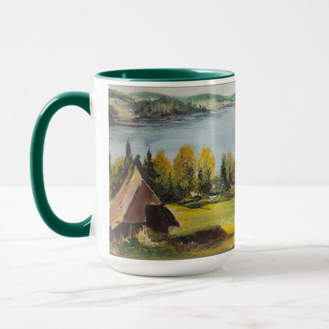 Mug Ann Hayes Painting Chalet On The Lake (Left)