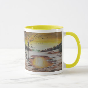 Mug Ann Hayes Painting Winter Scene