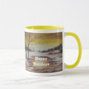 Mug Ann Hayes Painting Winter Scene