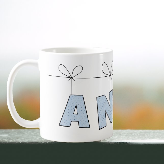 Mug Anna Cute Lettres Avec Nom Du Coeur (Créateur téléchargé)