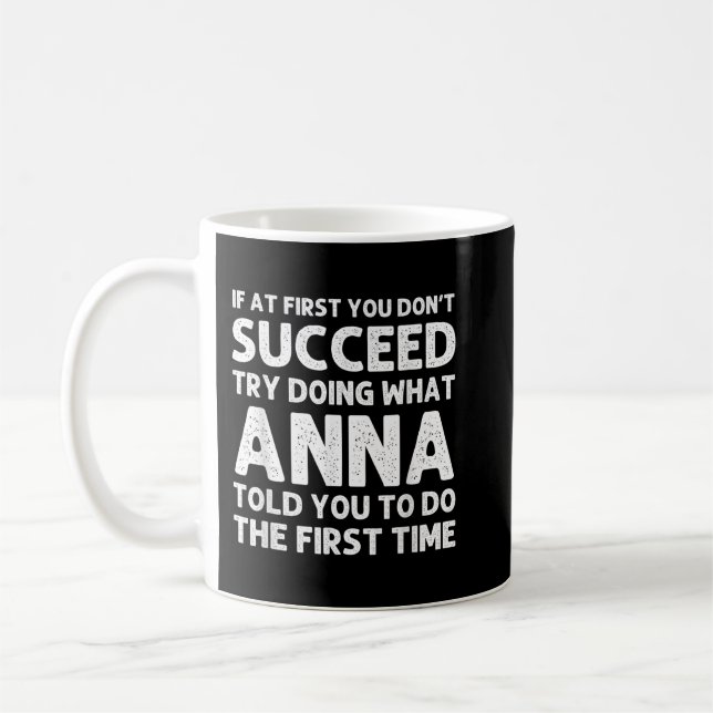 Mug ANNA Nom Personnalisé Anniversaire Drôle Noël Jo (Gauche)
