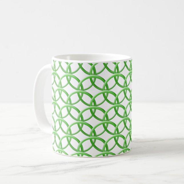 Mug - Anneaux d'interverrouillage en vert (Devant gauche)