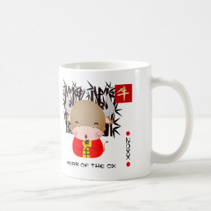 Mug Année chinoise du boeuf  Cadeau personnalisé Année