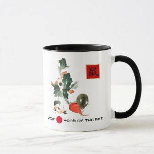 Mug Année chinoise du rat Cadeau personnalisé Anné