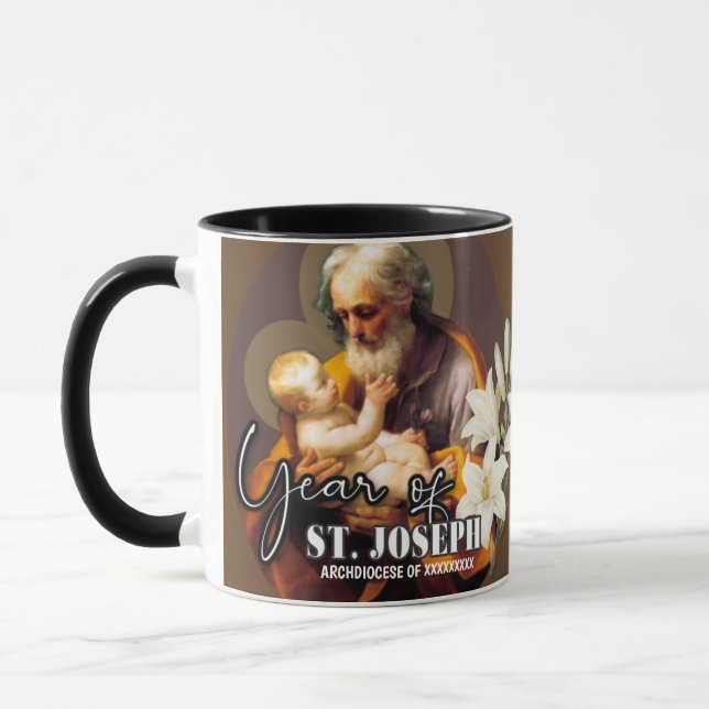 MUG ANNÉE DE ST. JOSEPH CATHOLIQUE PERSONNALISÉ (Gauche)