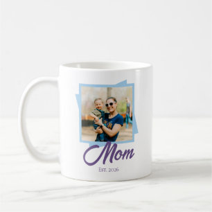 Mug Année d'établissement de maman avec photo personna