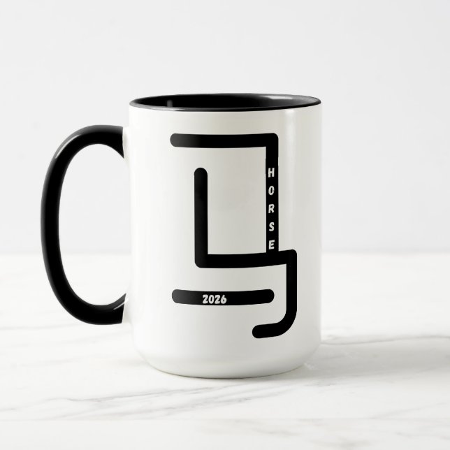 Mug Année du cheval 2026 (Gauche)