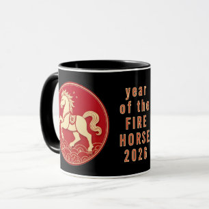 Mug Année du Cheval 2026 Nouvel An Chinois 