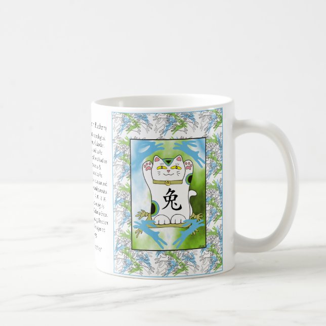 Mug Année du lapin Neko en bleuet (Droite)