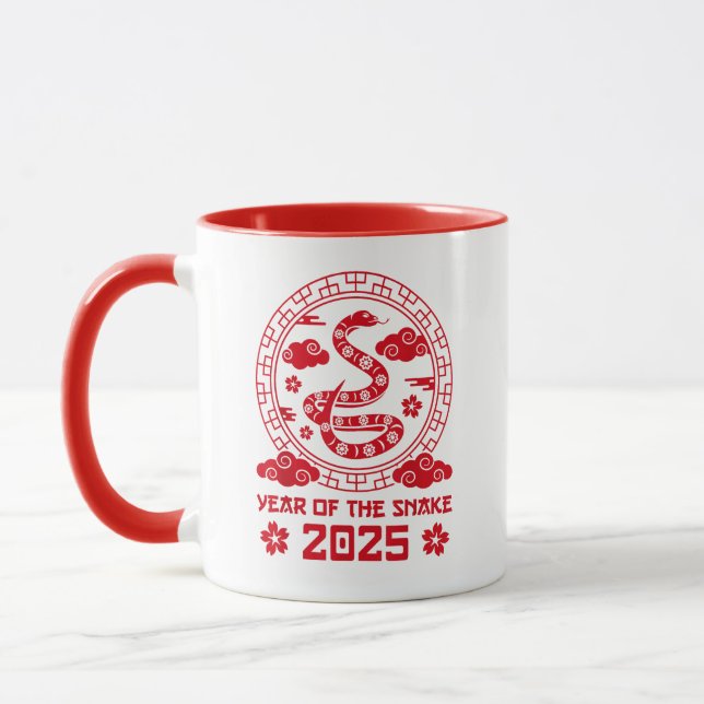 Mug Année du serpent 2025 Nouvel An chinois (Gauche)