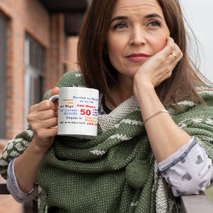 Mug ANNÉE NÉ Jalons ANNIVERSAIRE DON personnalisé
