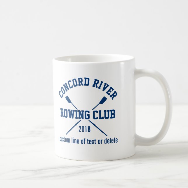 Mug Année personnalisée de nom d'équipe d'avirons de (Droite)