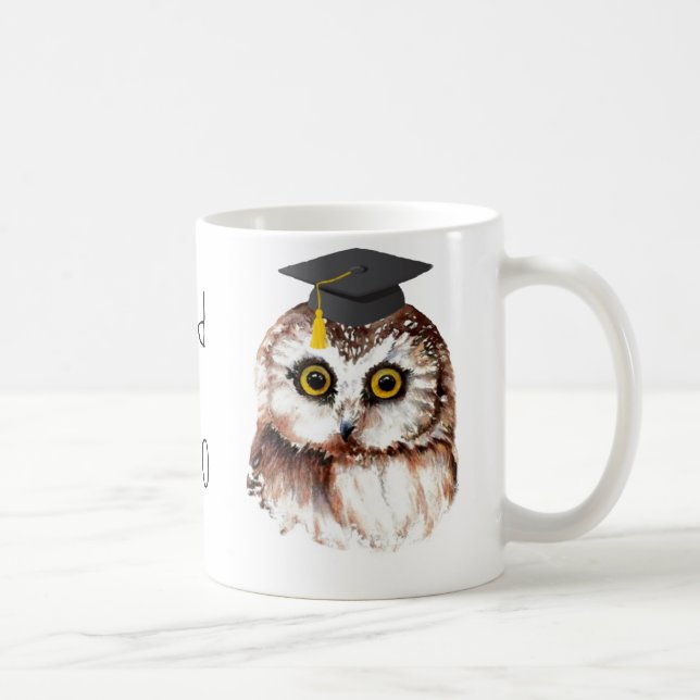 Mug Année personnalisée Diplôme Fun Wise Owl (Droite)