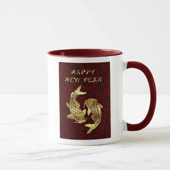 Mug Année vietnamienne chinoise heureuse de koi de (Droite)