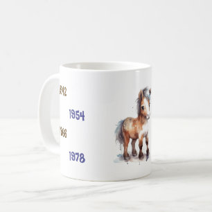 Mug Années chinoises du Cheval 1942 à 2026