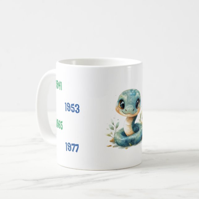Mug Années chinoises du serpent 1941 à 2025 (Devant gauche)