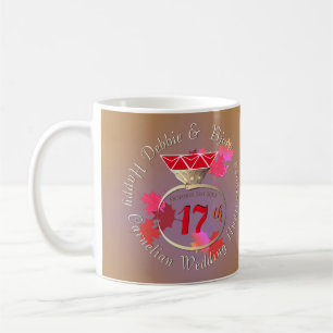 Mug Anniversaire 17e Mariage de la ceinture carnelienn