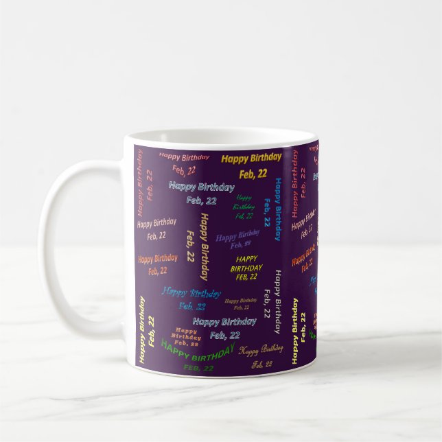 Mug anniversaire 22 février (Gauche)