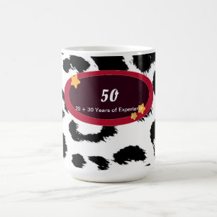 Mug Anniversaire 50 ans motif fourrure léopard