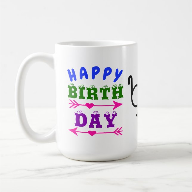 Mug Anniversaire Avril Fool's Day Mustache lunettes 15 (Gauche)