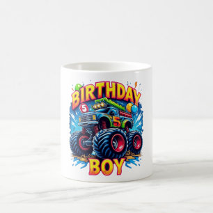Mug Anniversaire Boy 5 - Camion Monster