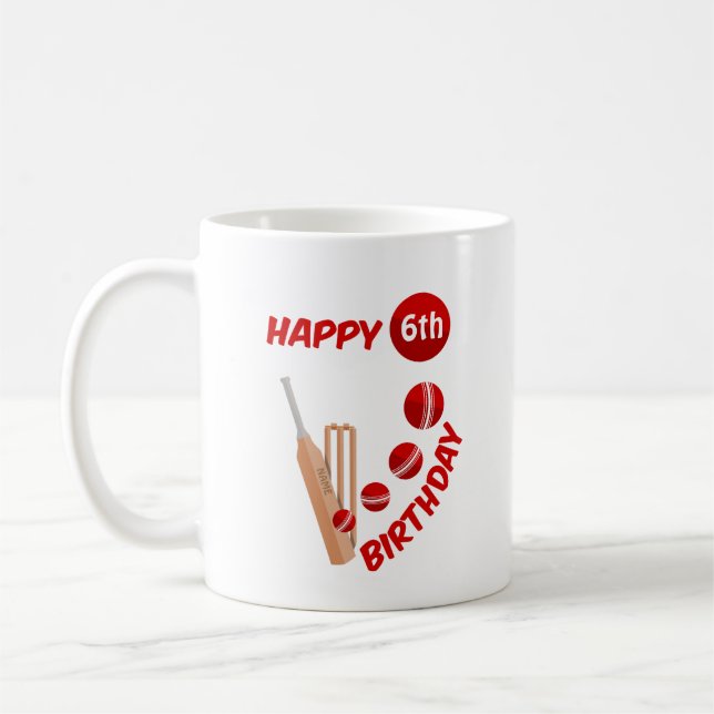 Mug Anniversaire de enfant de chaume et de balle de cr (Gauche)