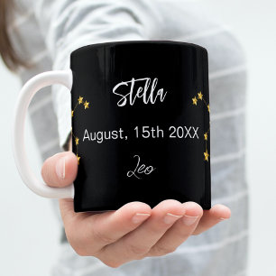 Mug Anniversaire de la constellation d'étoile en or no