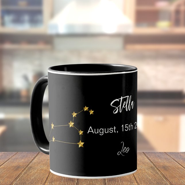 Mug Anniversaire de la constellation d'étoile en or no (Créateur téléchargé)
