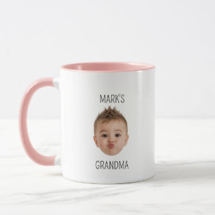 Mug Anniversaire de Mamie, Cadeau de Papa au Visage de