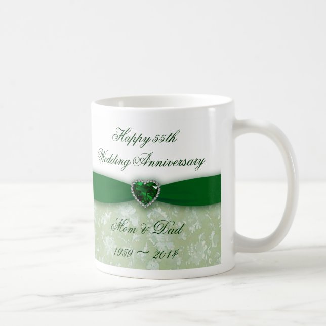Mug Anniversaire de mariage de damassé (Droite)