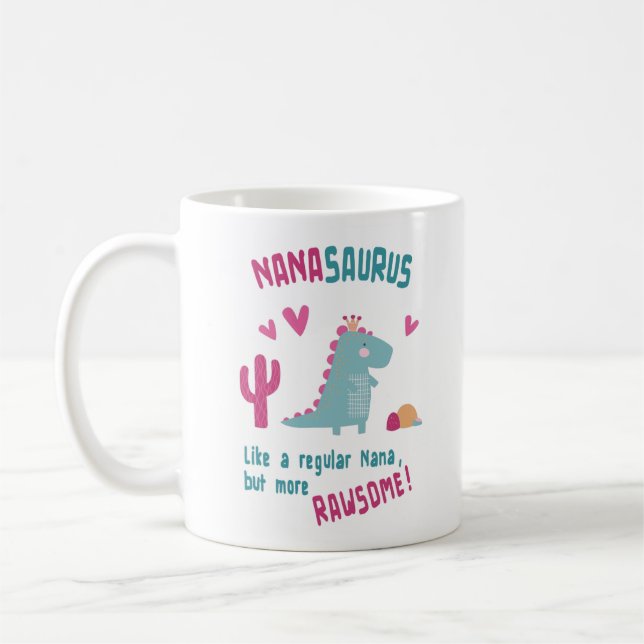 Mug Anniversaire de NanaSaurus ou fête des mères (Gauche)