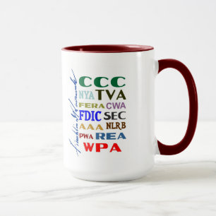 Mug Anniversaire de nouveau contrat de Franklin D.