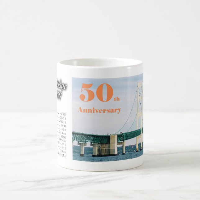 Mug Anniversaire de pont de Mackinac cinquantième (Centre)