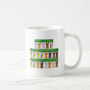 Mug Anniversaire de travail de 1 an pour l'employé