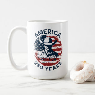 Mug Anniversaire des 250 ans d'Amérique Cowboy 1776-20