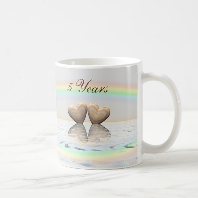 Mug Anniversaire des Coeurs de bois (Droite)