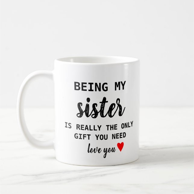 Mug Anniversaire drôle de Sister Gift (Gauche)
