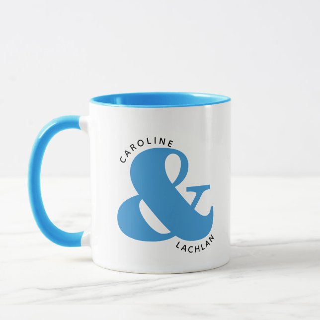 Mug Anniversaire du Mariage à deux tons personnalisé (Gauche)