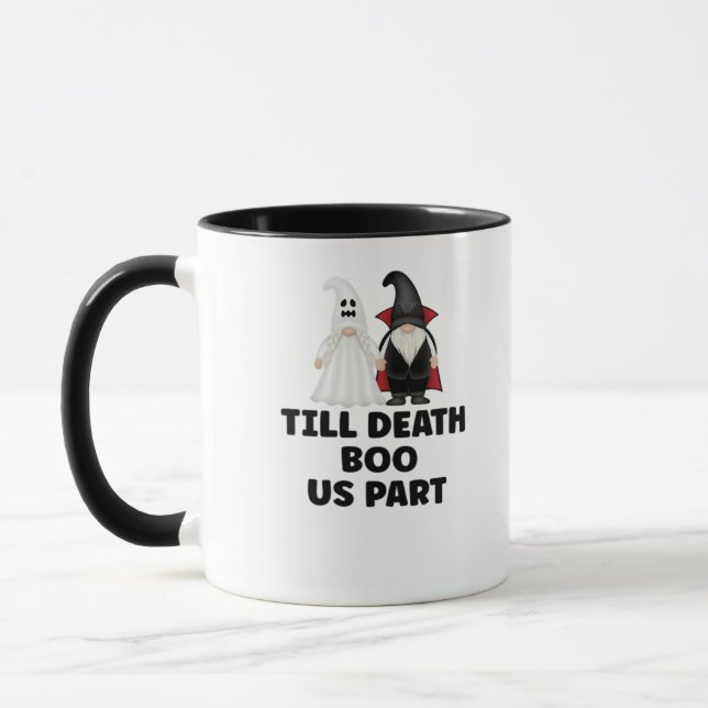 Mug Anniversaire du Mariage d'Halloween - Jusqu'à la m (Gauche)